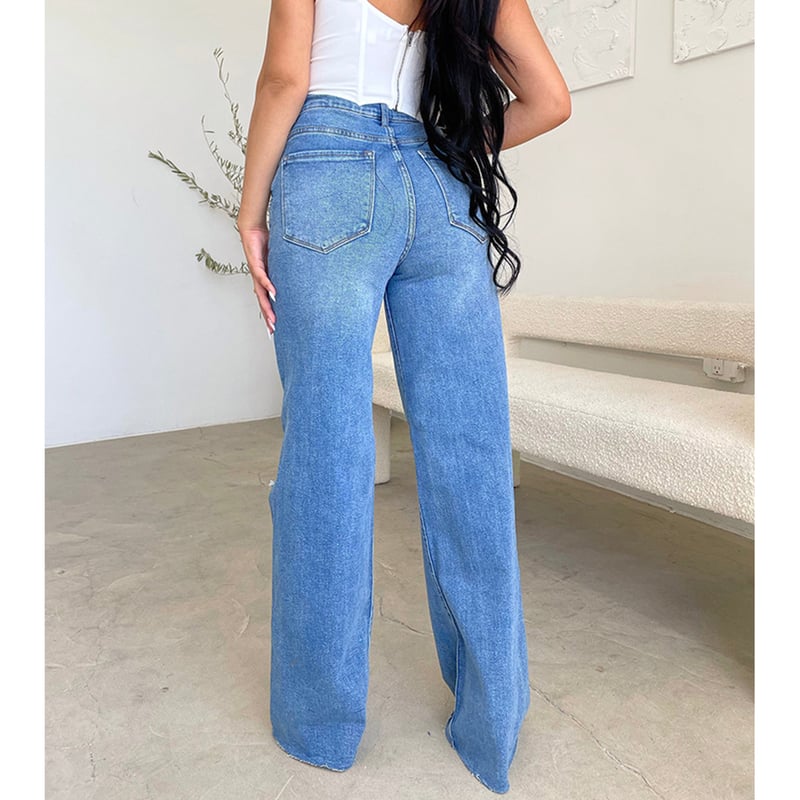 Jeans mujer Jeans de piernas anchas sueltas para mujeres