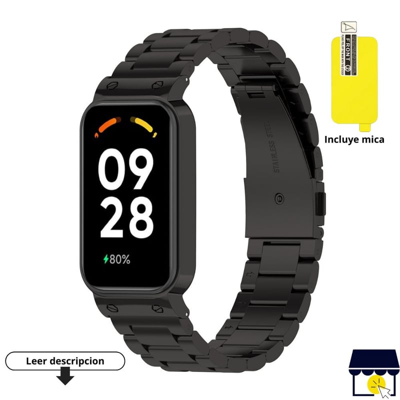 Correa de acero inoxidable para Xiaomi Redmi Band 2 Negro GENERICO falabella