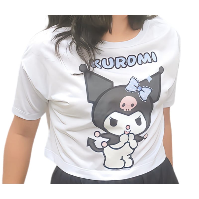 POLO CROP TOP KUROMI SANRIO PARA CHICAS