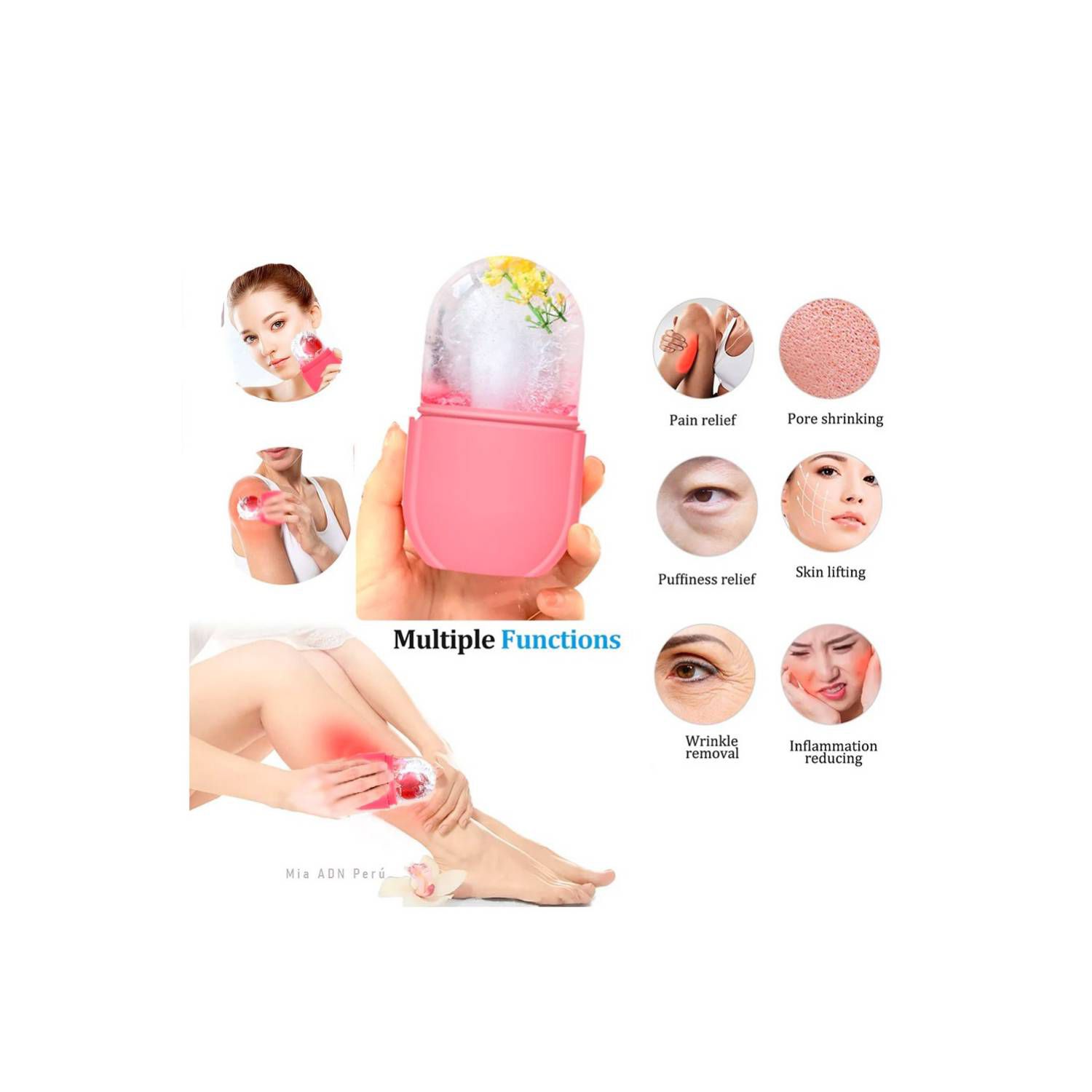 Rodillo de Hielo Facial Masajeador Desinflamatorio de Rostro y Ojos GENERICO | falabella.com