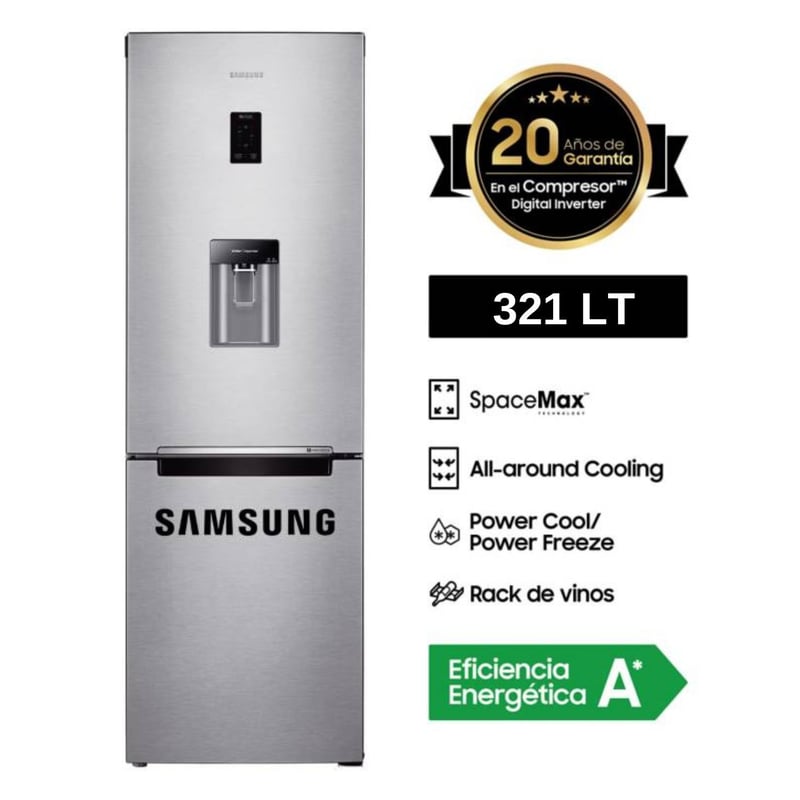 Refrigeradora Samsung No Frost 321 L Bottom Freezer RB33J3830SA/PE