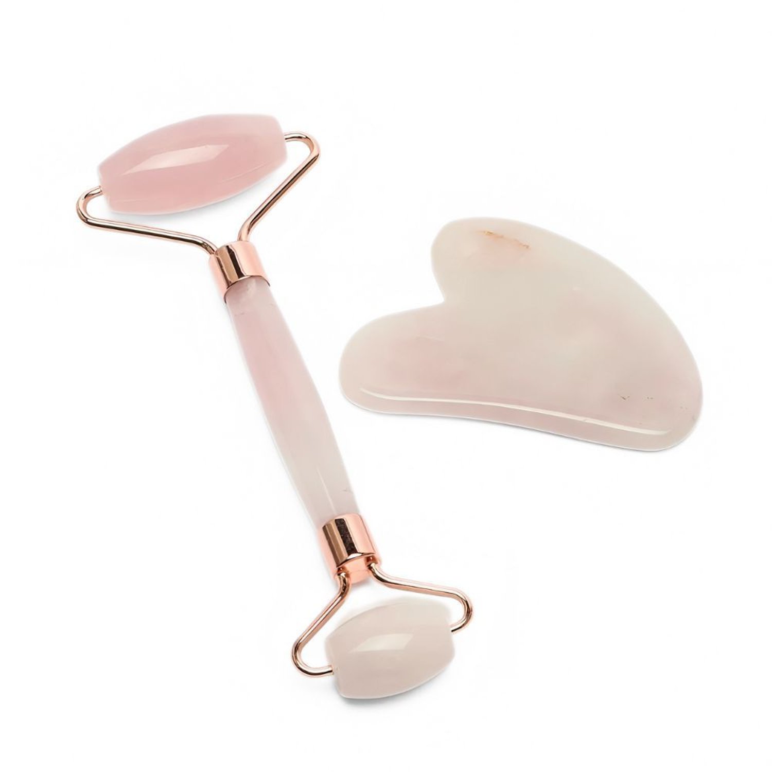 Rodillo masaje facial cuarzo rosa hotsell