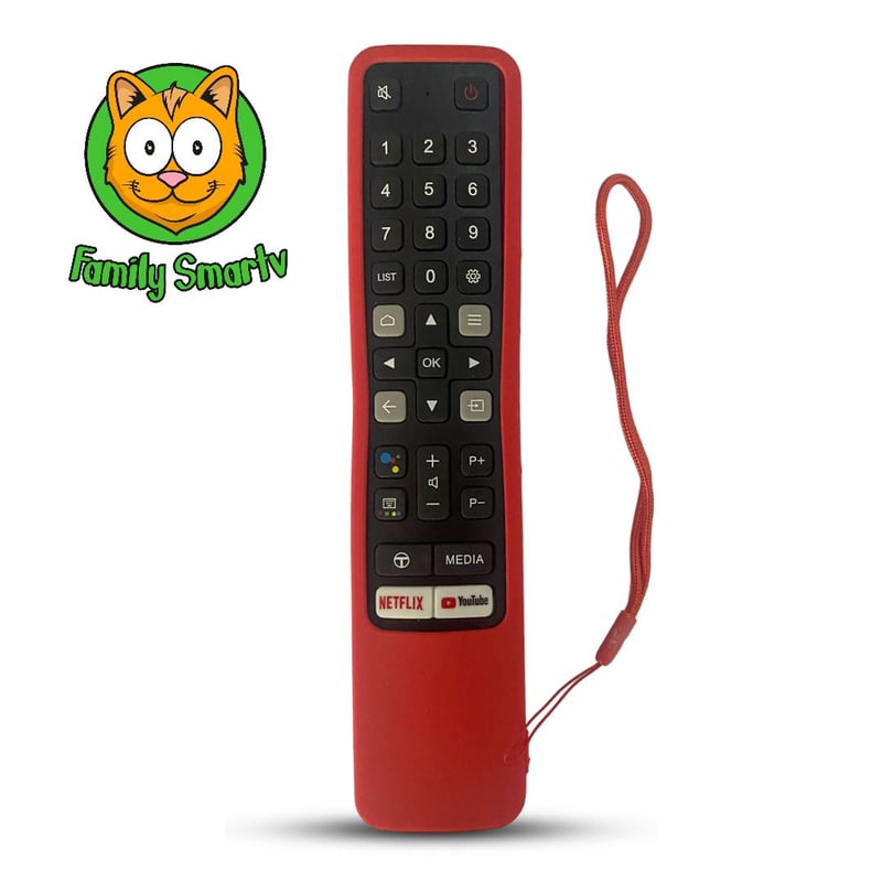 SIKAI - Funda Para Control Remoto Tcl ModeloRC901V Smart tv  Rojo