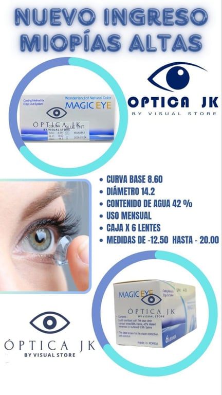 LENTES DE CONTACTO MAGIC EYE CON MEDIDA PARA MIOPIA 19.00 GENERICO falabella