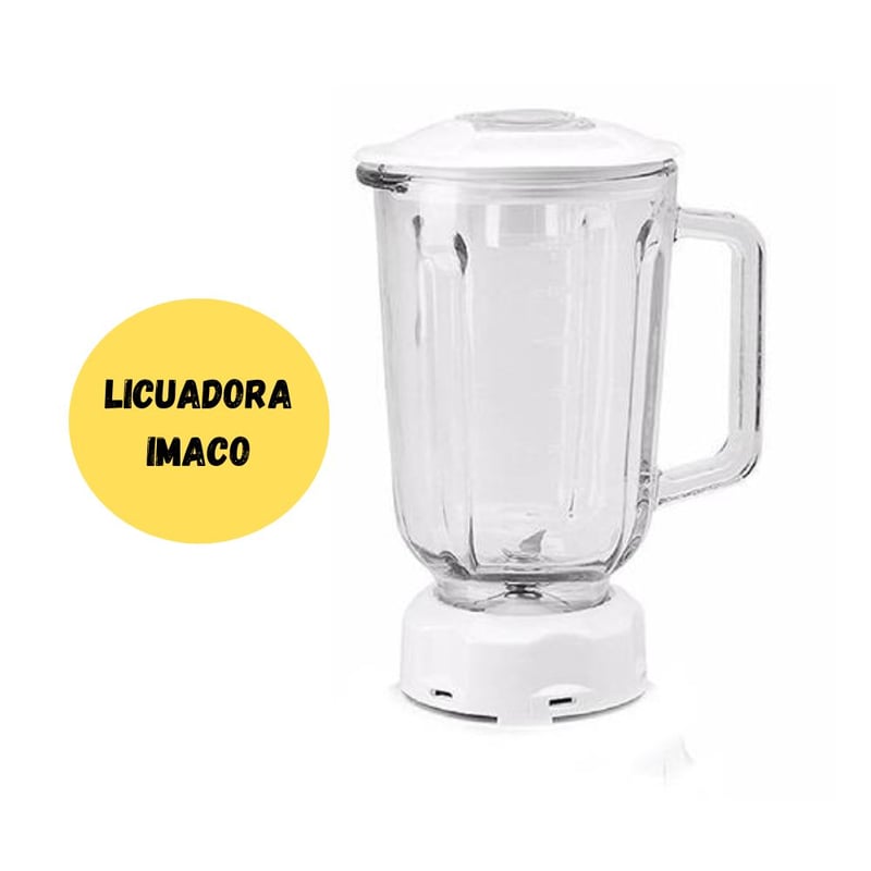 Licuadora Imaco Vaso de Vidrio 8 Velocidades Blanco