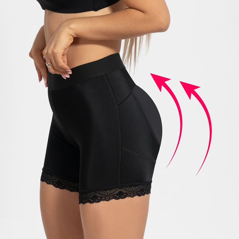 Short faja levanta gluteos cola negro