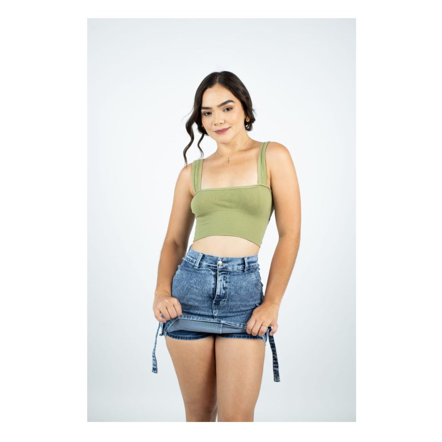 Falda short jean para mujer hotsell