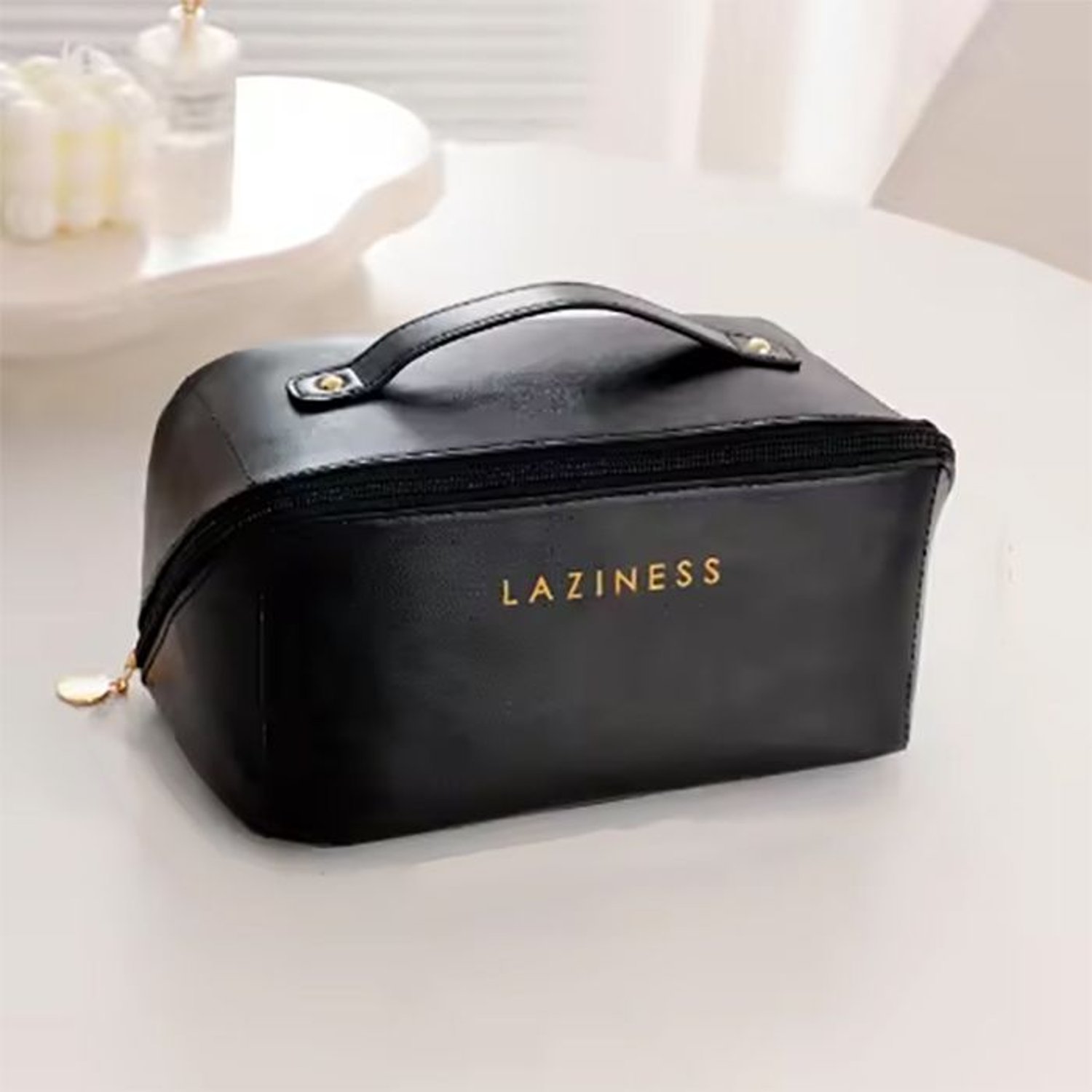 Makeway Bolso neceser portatil de maquillaje para mujer Negro GENERICO falabella