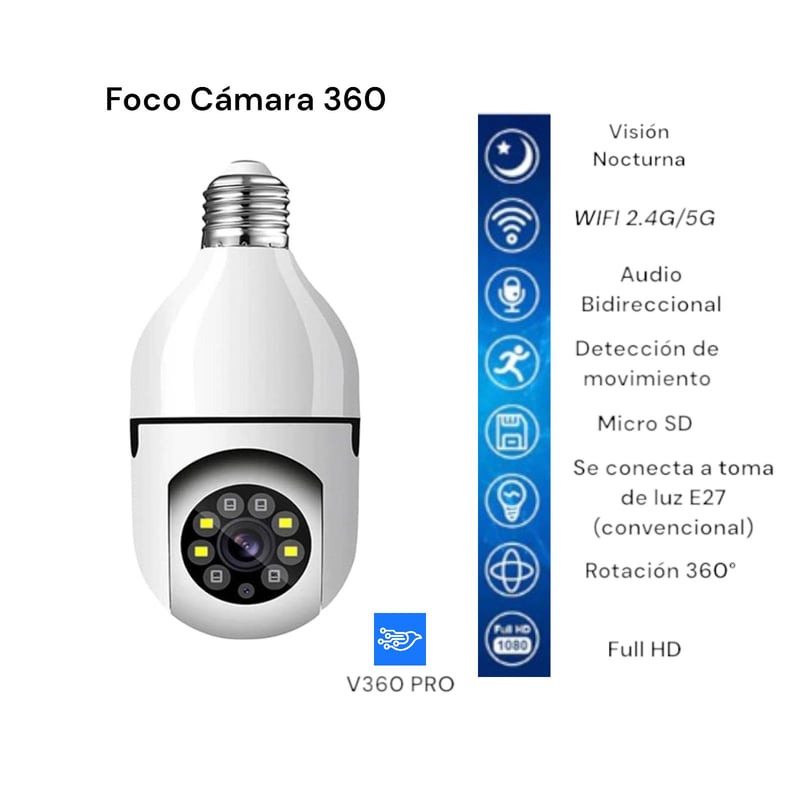 Foco camara de seguridad 360° GENERICO | falabella.com