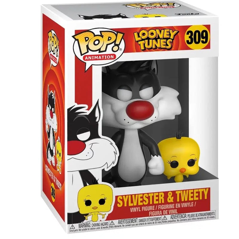 Funko Pop! Looney Tunes – Sylvester & Titi (Grosminet & Tweety) Figurine Vinyle 9 Cm – Collection Officielle