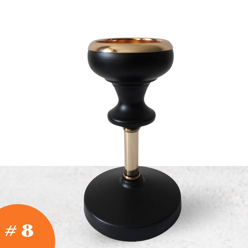 Candélabre En Métal Noir - 18 Cm De Haut, Diamètre 9,5 Cm - Décoration Murale Ou De Table