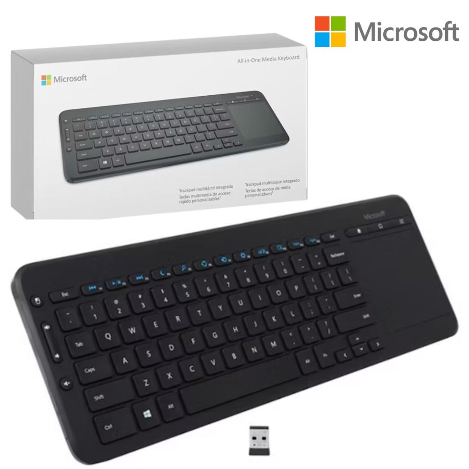 Teclado microsoft inalámbrico all in one negro hotsell