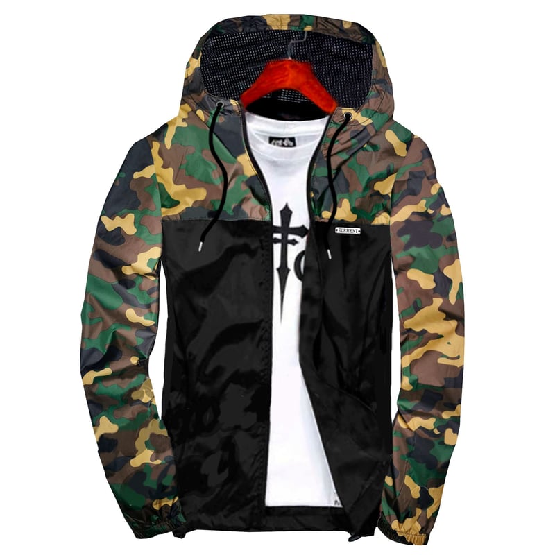 CASACA CORTAVIENTO CAMUFLADO PARA HOMBRE