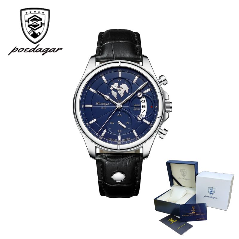 GENERICO - Reloj POEDAGAR para Hombre - Elegante - Cuero