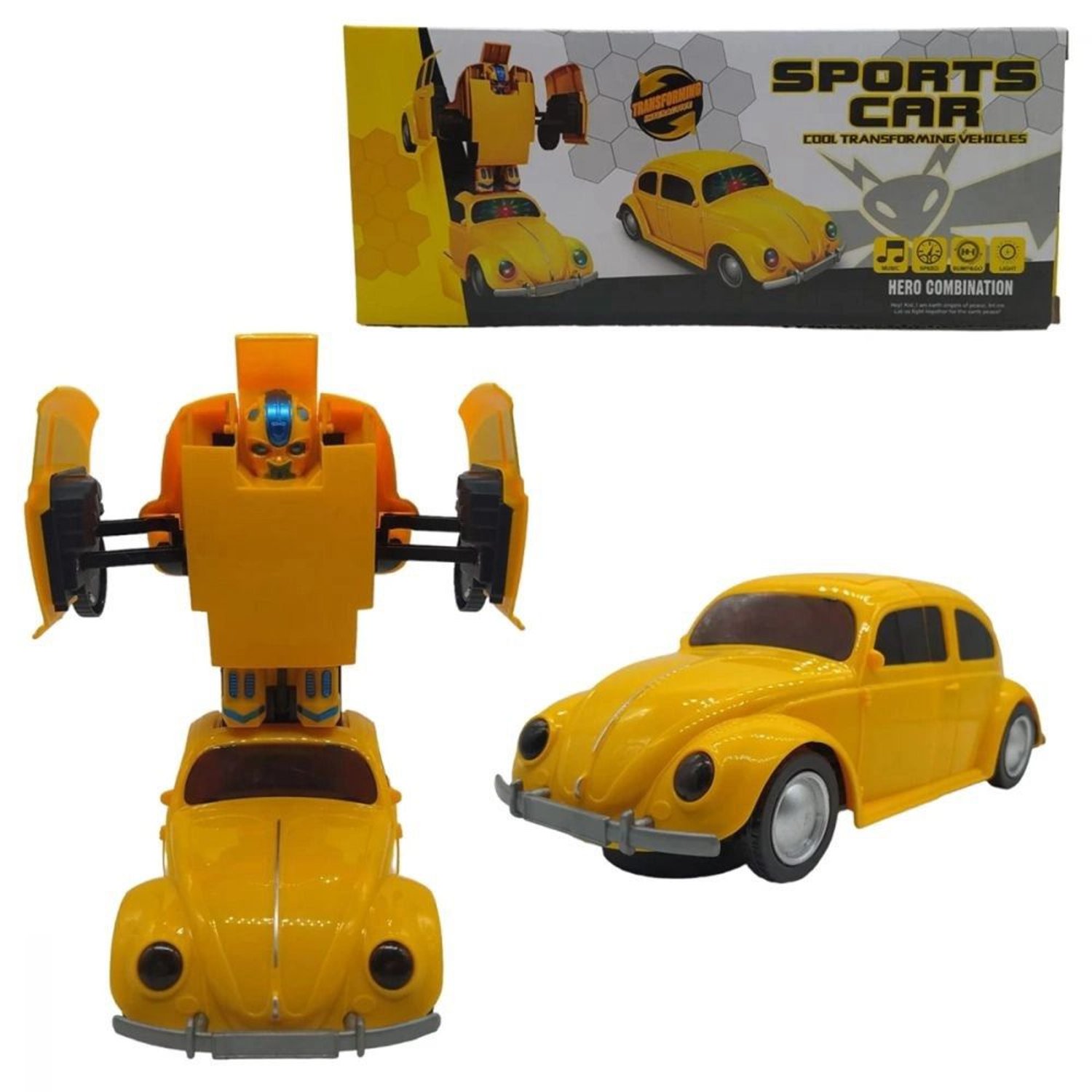 Escarabajo Transformer Auto se Convierte en Robot Bumblebee OEM falabella