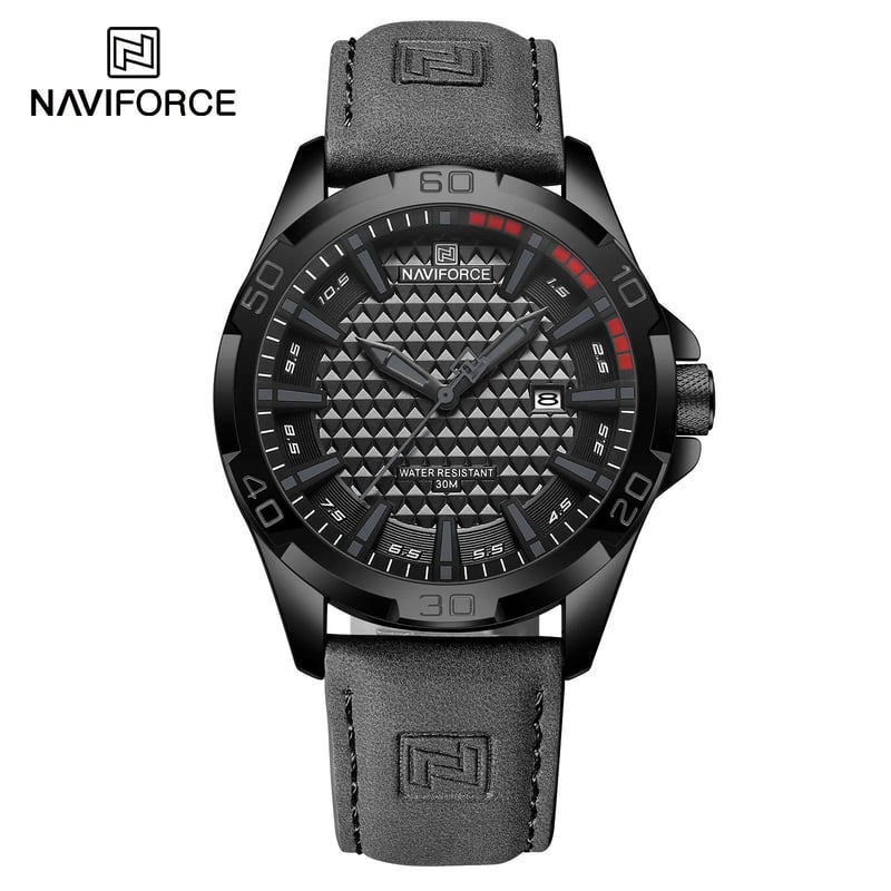 NAVIFORCE - Reloj Naviforce 8023 para Hombre con Correa de Cuero en Caja