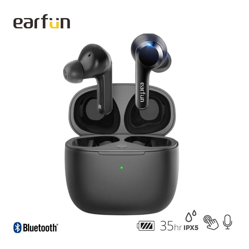 EARFUN - Audifonos Earfun In-Ear Air Bth ANC Ipx7 Resit al Agua 35hrs Negro