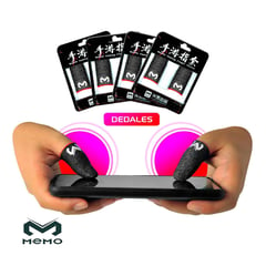 MEMO - Dedales Gamer Profesionales Fibra Plata 4 Pares FS01 MEMO