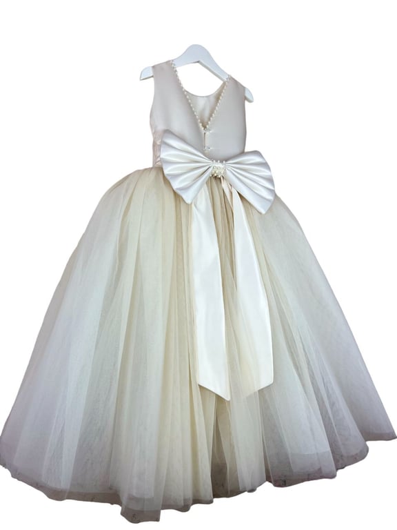 Vestidos color ivory para niñas best sale