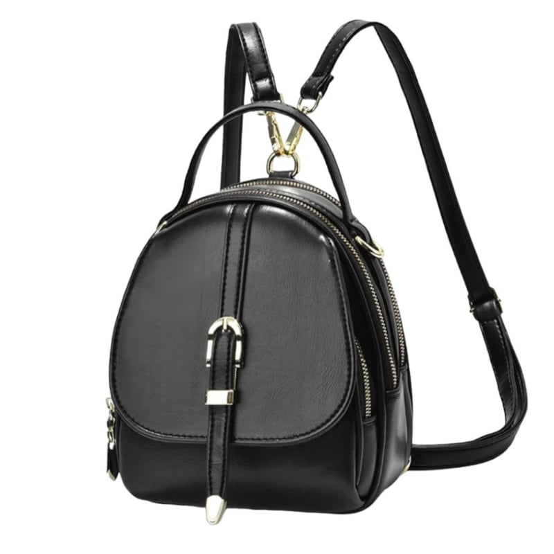 Mochila Cartera Morral Hebilla en cuero Pu para mujer