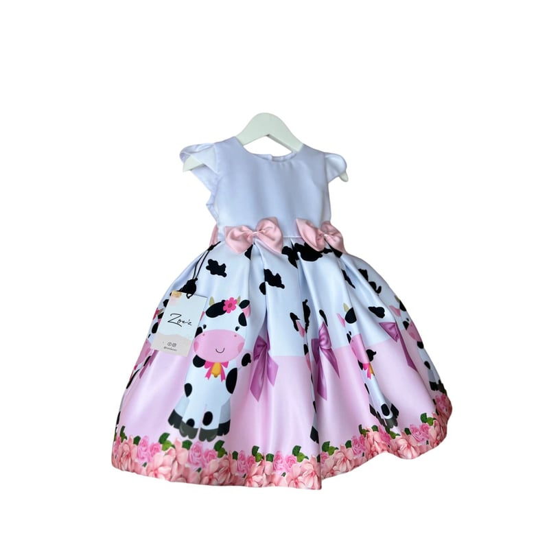 Vestido para Nina Tematico de Vaca Lola vestido Vaca Lola Rosado