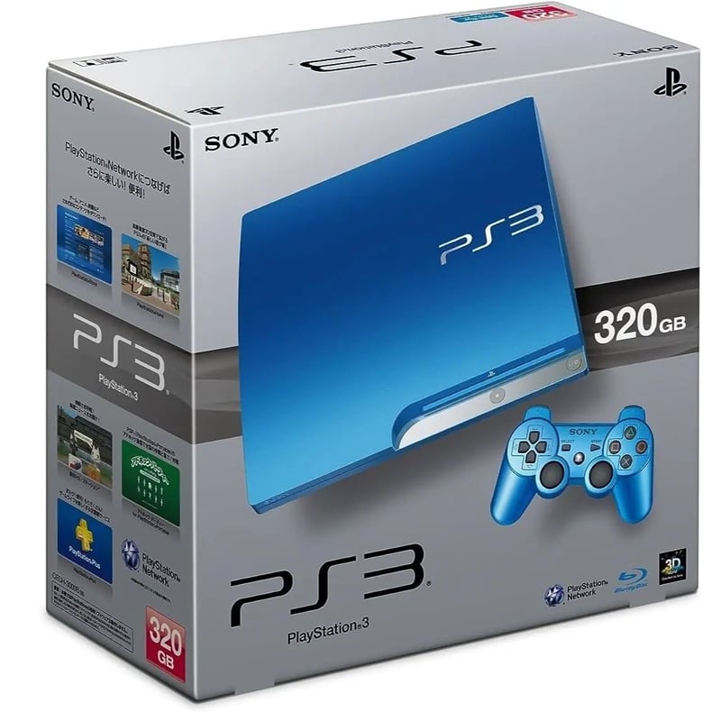 Sony PlayStation 3 Slim CECH-3000B – Blu Splash, 320GB (Usato, Ottime Condizioni)