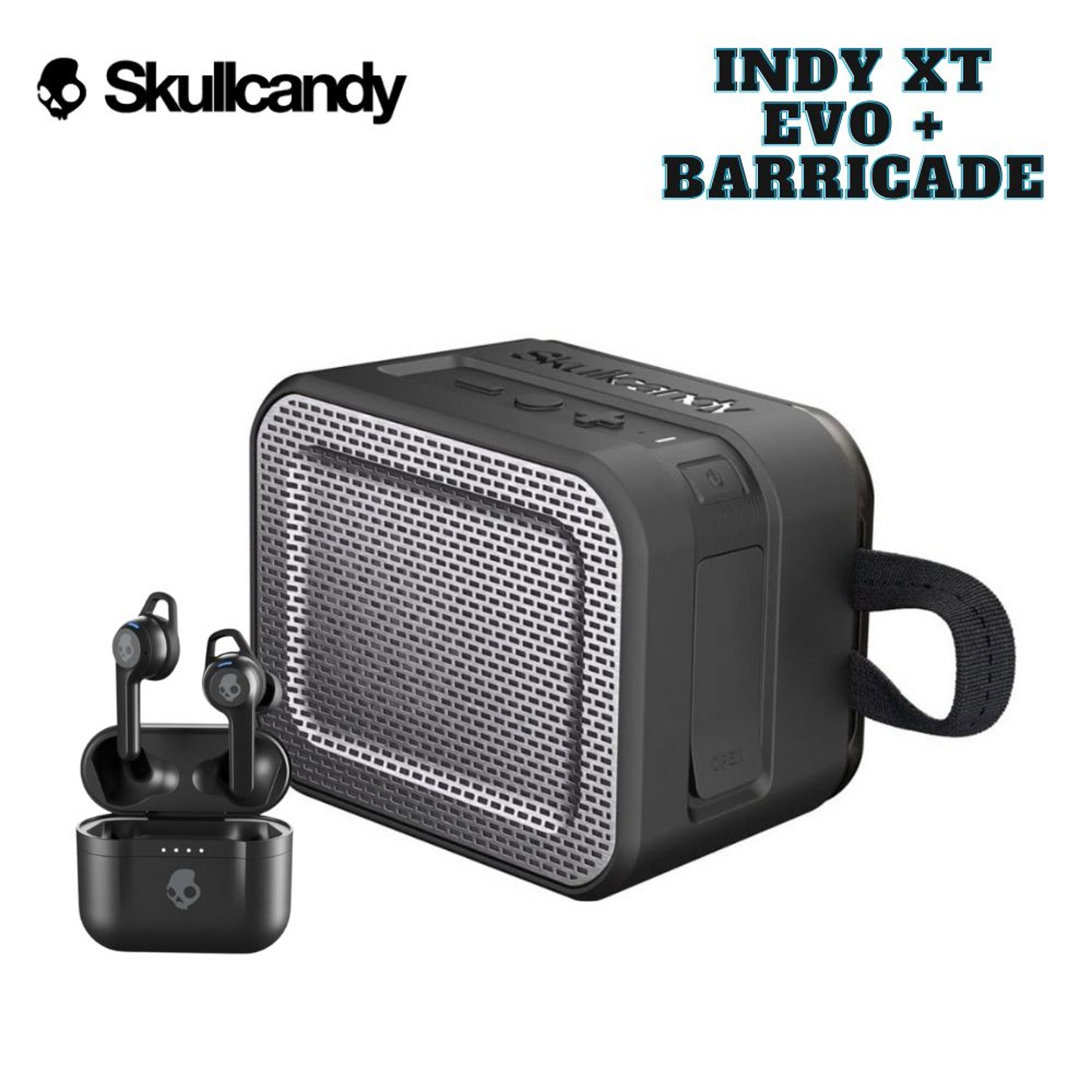 Pack Especial Skullcandy Indy XT Evo IP55 BK Barricade Hasta 8H BK SKULLCANDY falabella