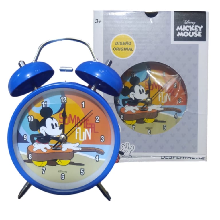 RELOJ DESPERTADOR MICKEY MOUSE MODELO CAMPANA ROMAX falabella