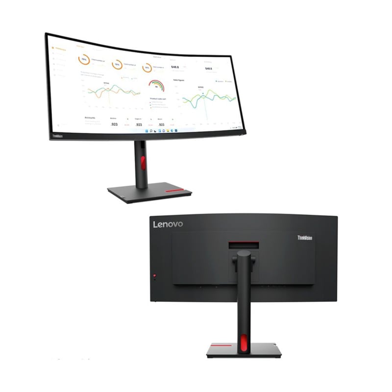Monitor Lenovo ThinkVision T34w-30 34 Pulgada QHD VA RJ45 HDMI DP USBC ...