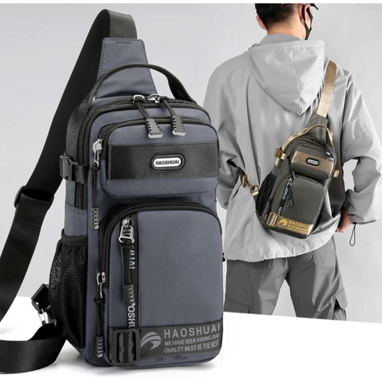 Mochila crossbody hombre hotsell