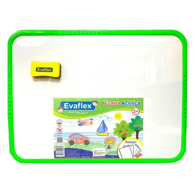 Pizarra Acrilica Evaflex 42x32cm Verde para Ninos EVAFLEX falabella