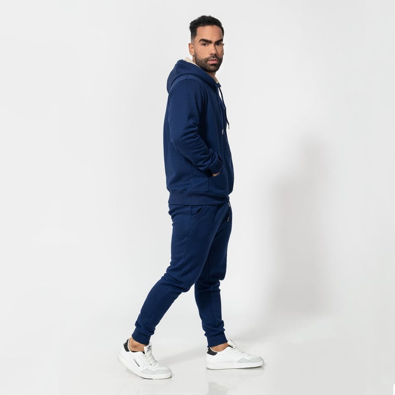 conjunto buzo de algodon polera y jogger azul acero Arcoi GENERICO falabella