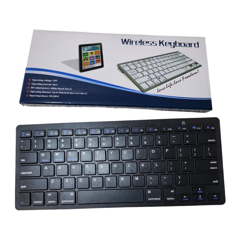 GENERICO - Teclado Inhalambrico Blueetooth - NEGRO