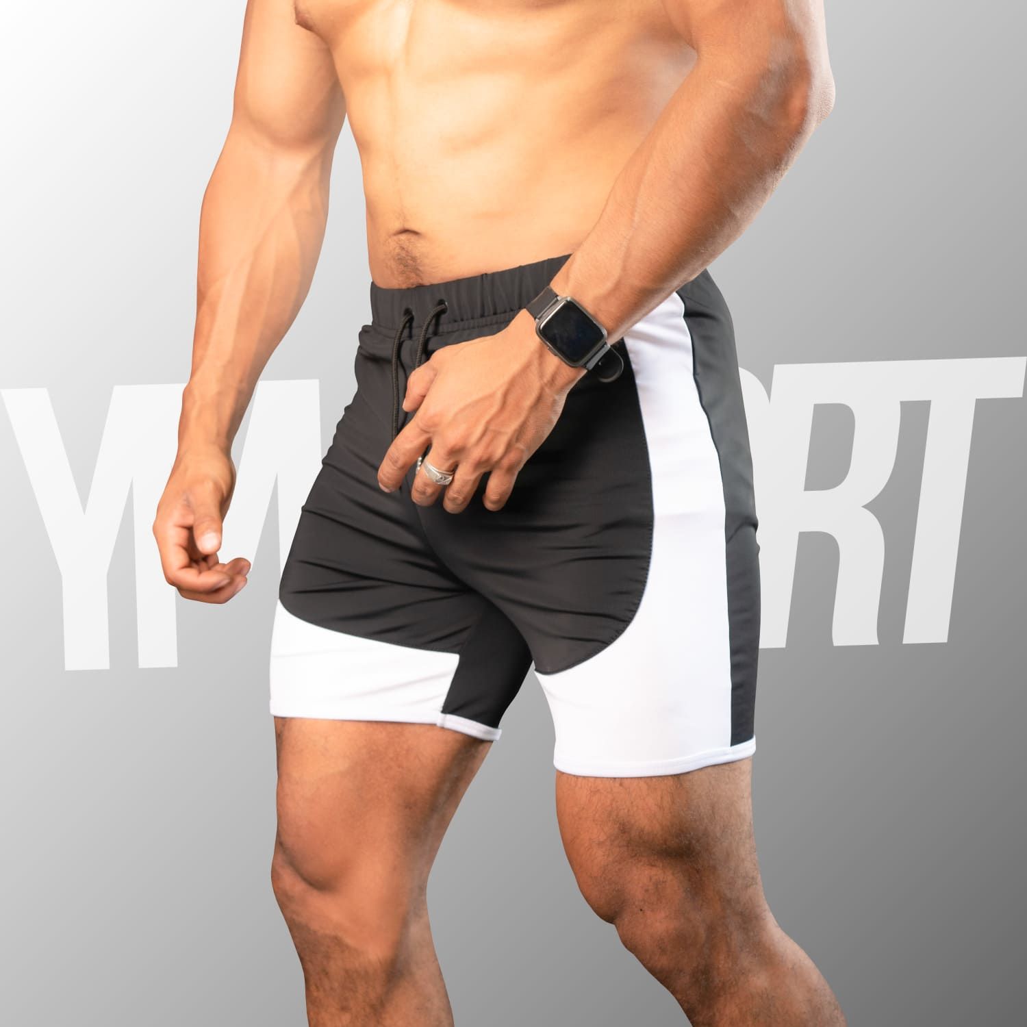 Short blanco con negro shop