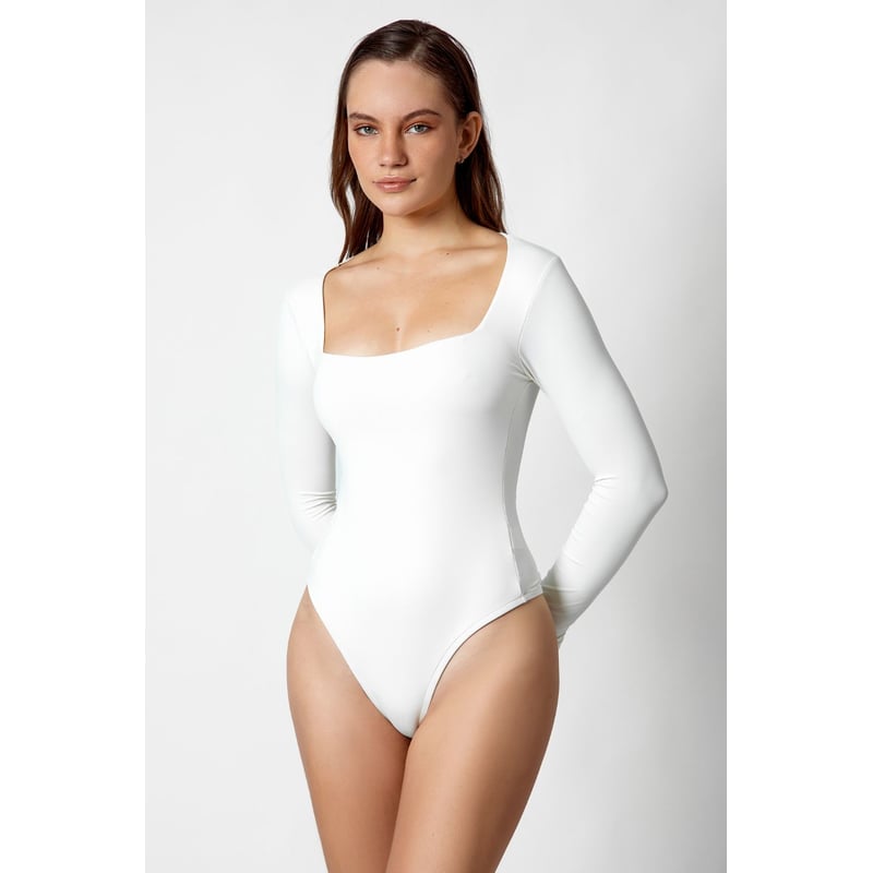 Body cuello cuadrado manga larga Mujer