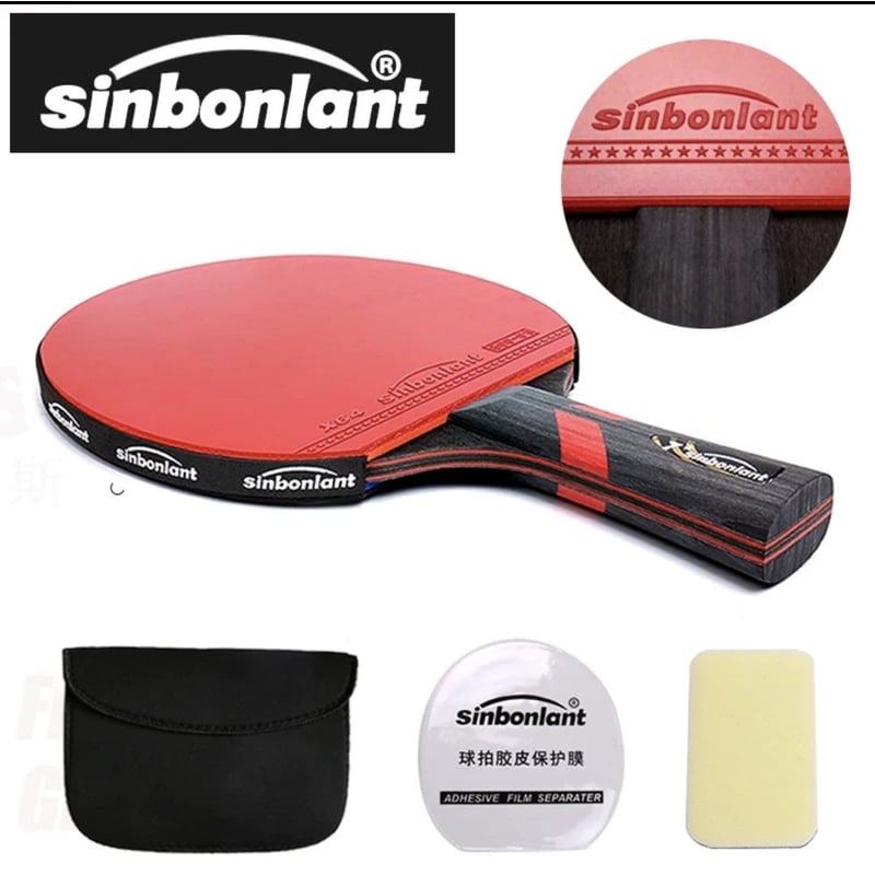 Goma De Repuesto Para Raqueta De Ping Pong - 2.2 Mm De Esponja, Ataque Rápido, Color Rojo/negro