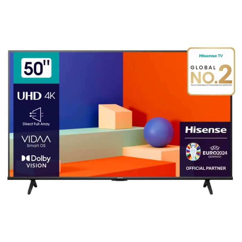 HISENSE - Televisor Smart TV 50 4K UHD 50A6K Vidaa Hisense 2023 +RACK Y KIT