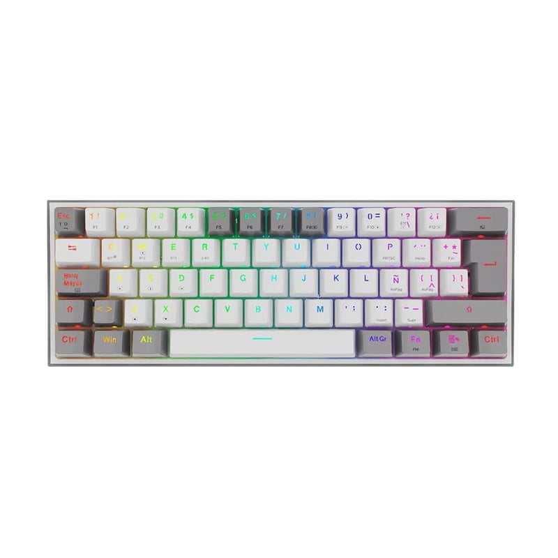 Teclado FIZZ PRO Wireless Spanish K616-RGB-GW WHITEGREY REDRAGON ...