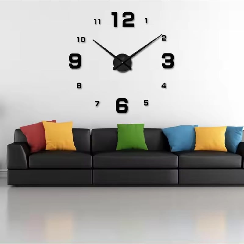 Negro con reloj gigante shop