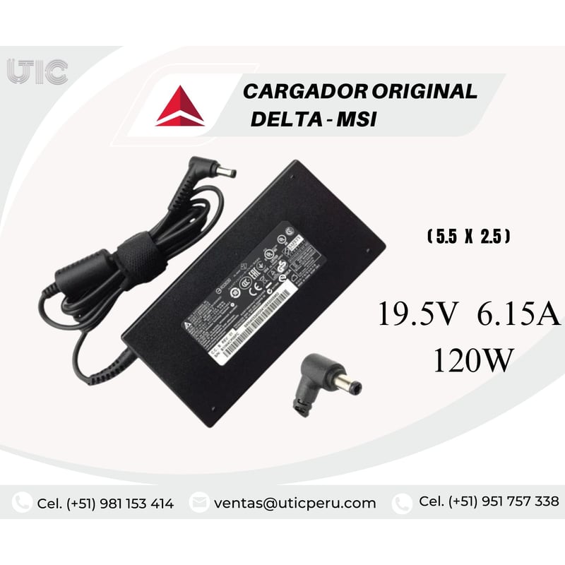 CARGADOR DELTA PUNTA TOSHIBA 195V 615A 120W DELTA | falabella.com