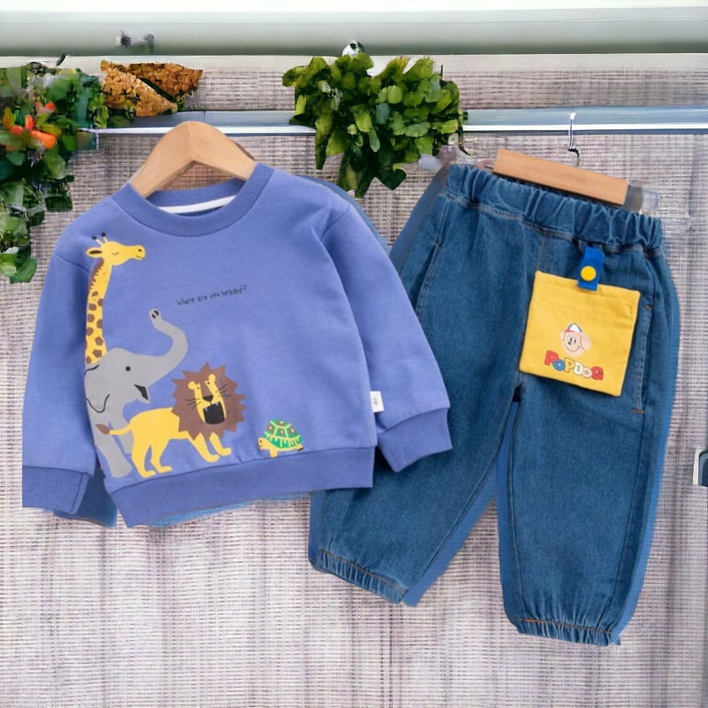 ROPA DE NIÑO SAFARI 2 SETS - POLERA Y PANTALON IMPORTADO | falabella.com