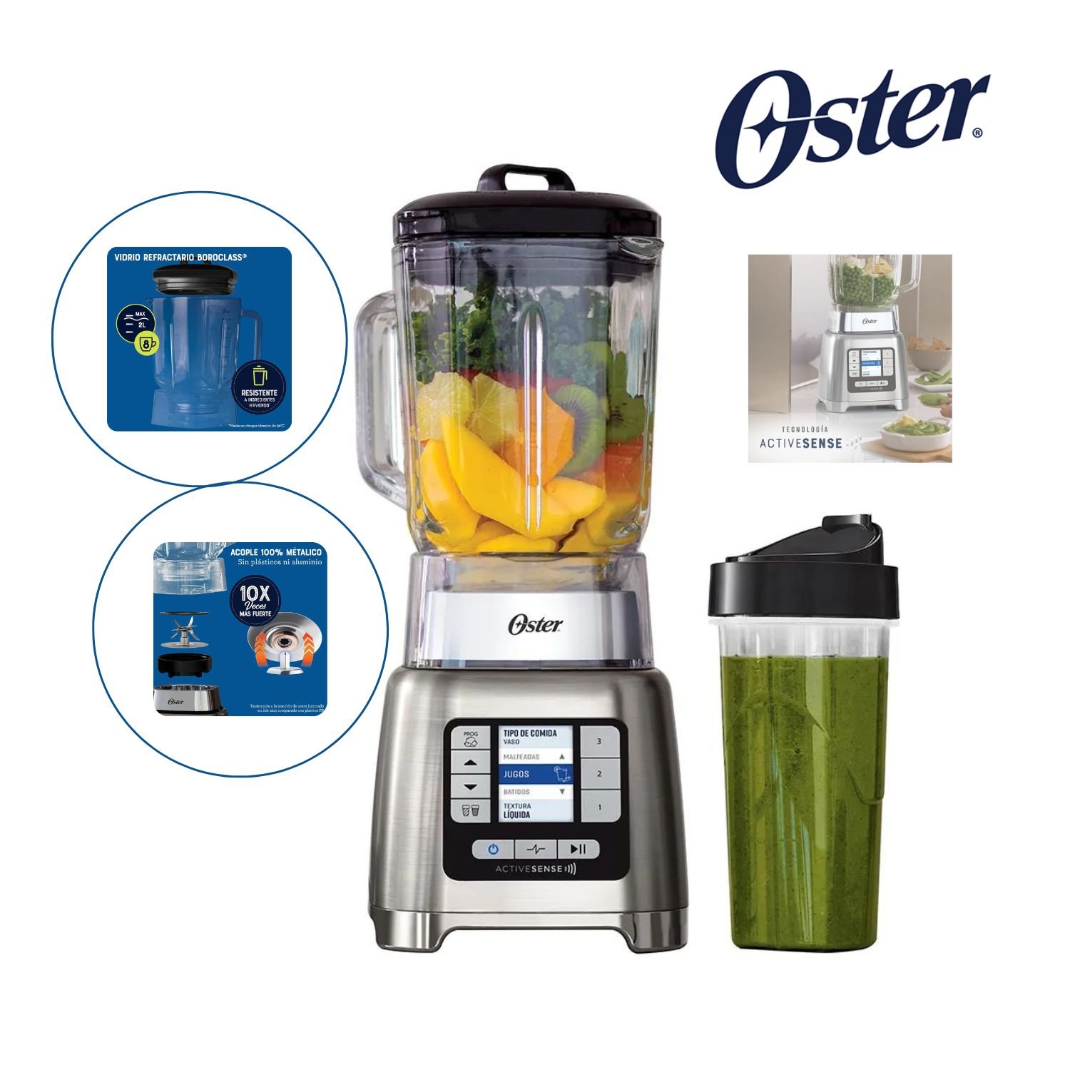 Licuadora Oster ActiveSense con Blend N Go BLSTTDGNBG OSTER falabella
