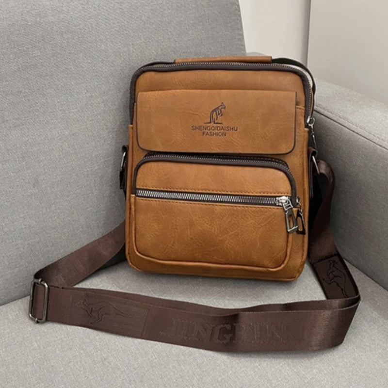 Bolso mensajero hombre cuero best sale