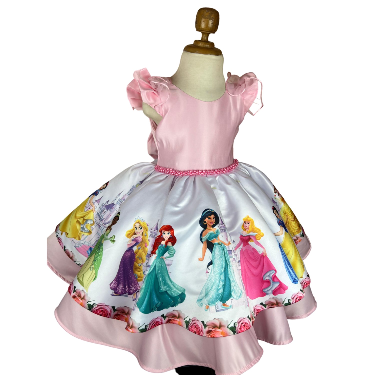 Vestido Rosa Vestido Infantil Princesas Disney Vestido Infantil