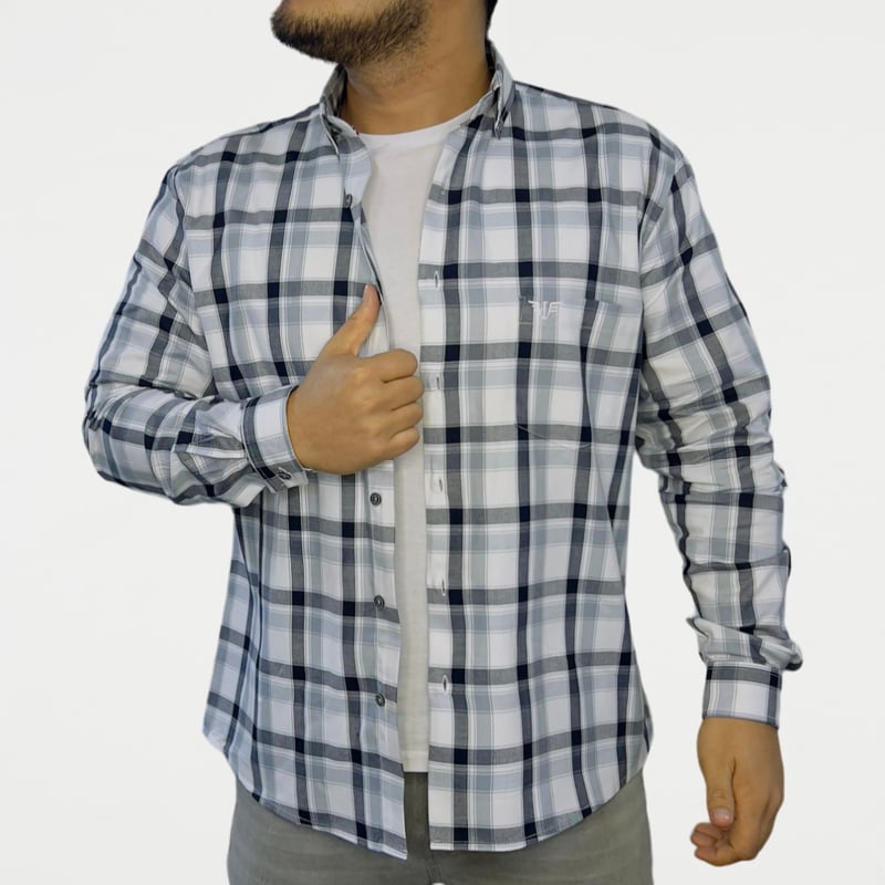 Camisa A Cuadros De Manga Larga Para Hombre - Algodón Transpirable, Corte Regular, Sin Planchado (Oktoberfest, Oficina, Ocio)