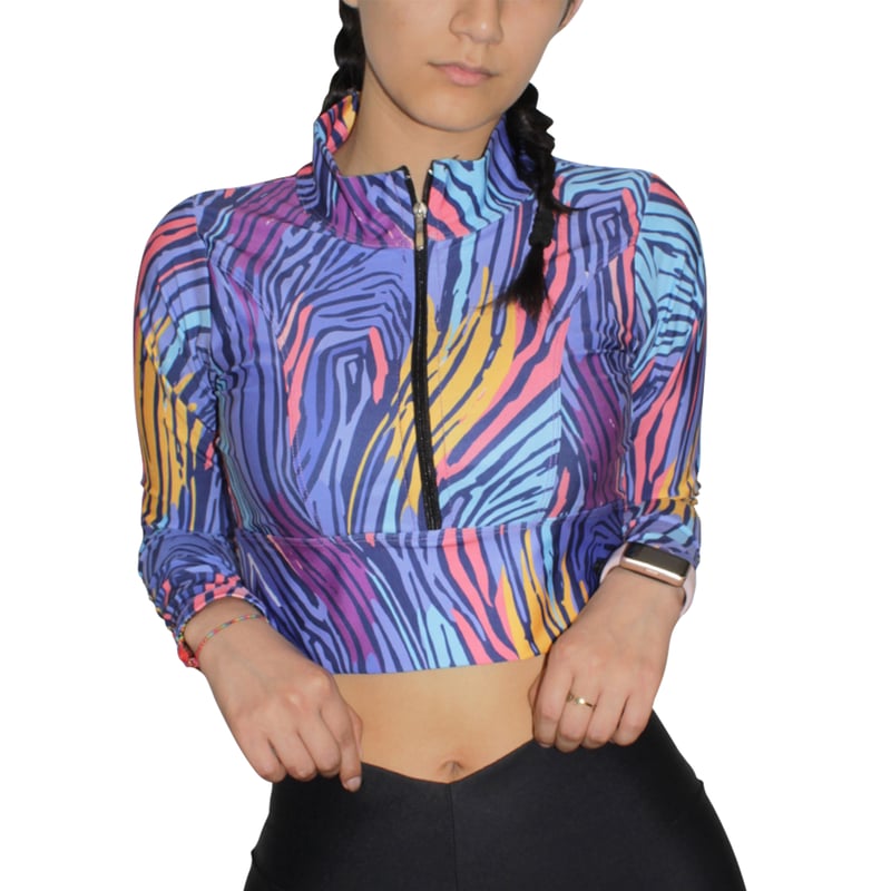 Crop top manga larga deportivo shop