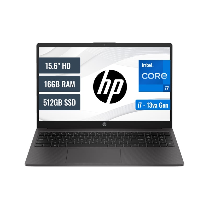 HP - Laptop HP 250 G10 15.6", Intel Core I7-1355U, Ram 16GB, Disco solido 512GB