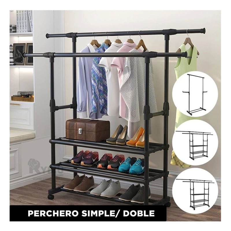 Perchero Moderno con 3 Niveles en Color Negro GENERICO | falabella.com