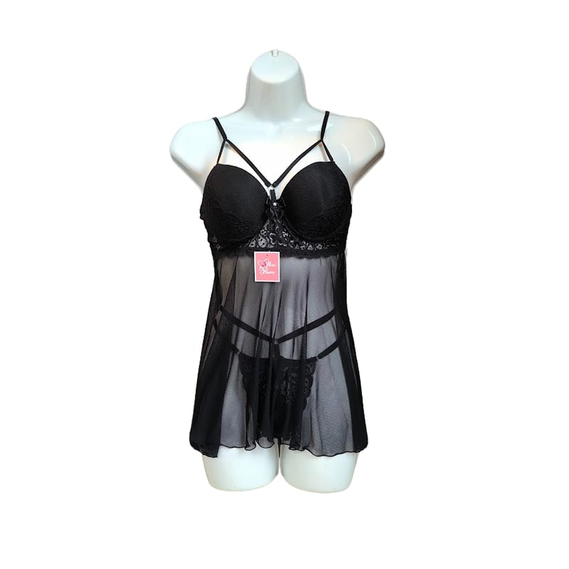 BABYDOLL LENCERIA ROJA CON COPA GENERICO