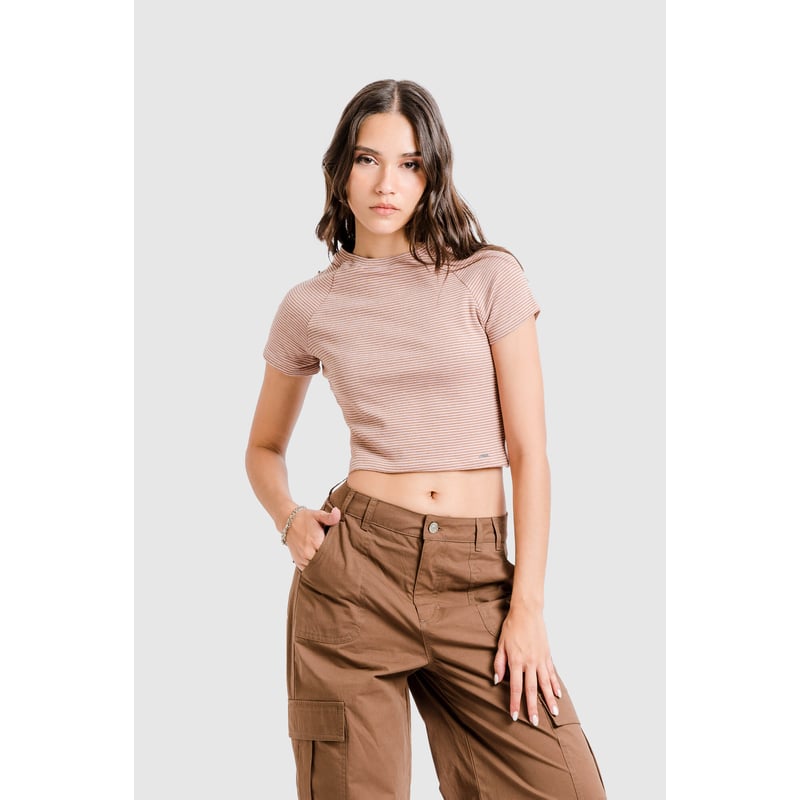 Polo Crop Raven - Rosado NOW | falabella.com